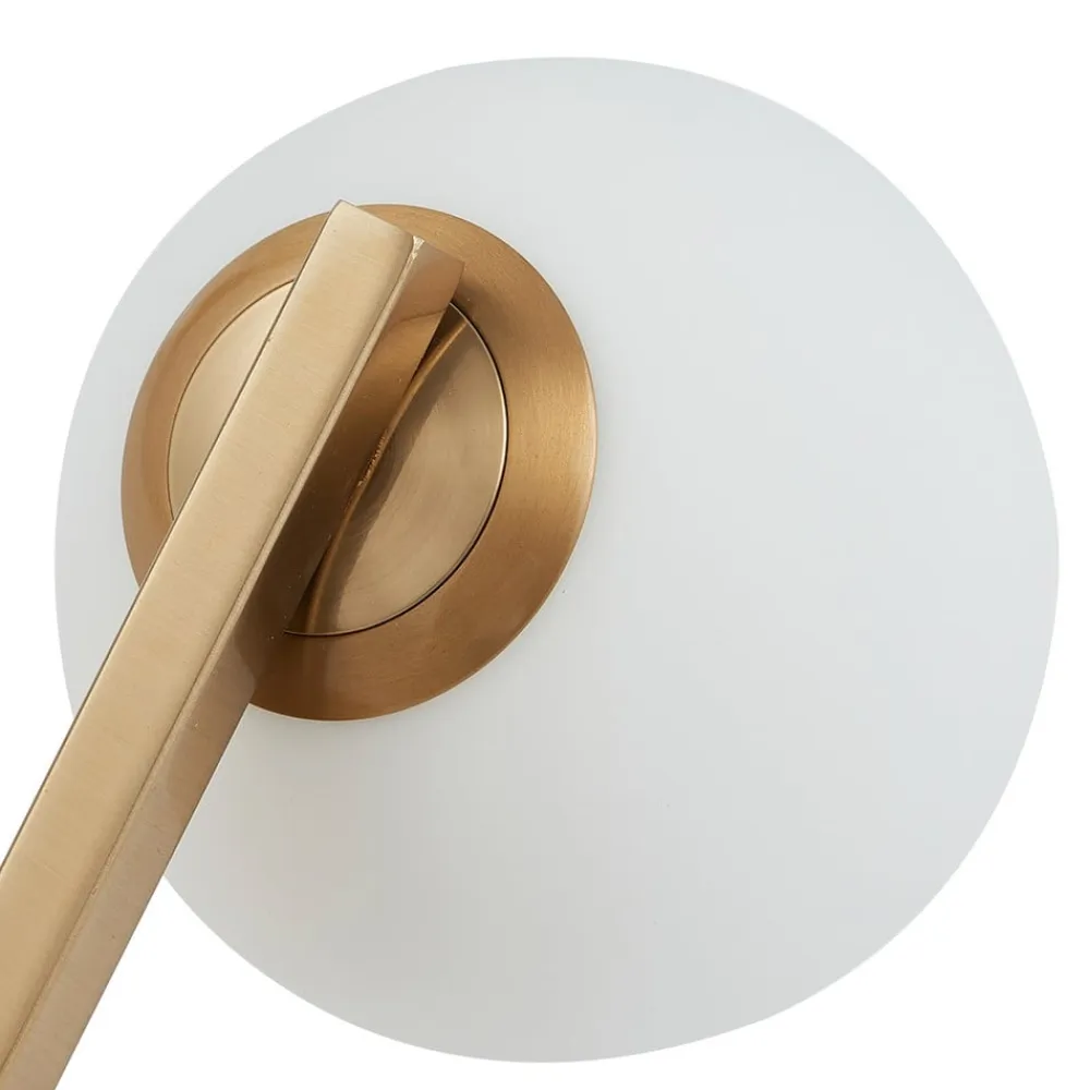 Lucande Væg- Og Spejllamper>-væglampe Bidolo, messingfarvet, glas, 12 cm, IP44