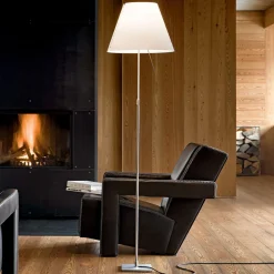 Luceplan Gulvlamper|Gulvlamper>Costanza gulvlampe D13ti, aluminium/hvid