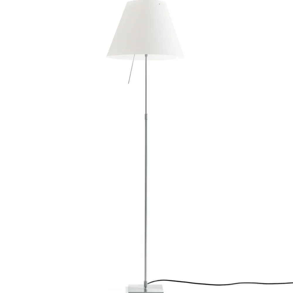 Luceplan Gulvlamper|Gulvlamper>Costanza gulvlampe D13ti, aluminium/hvid