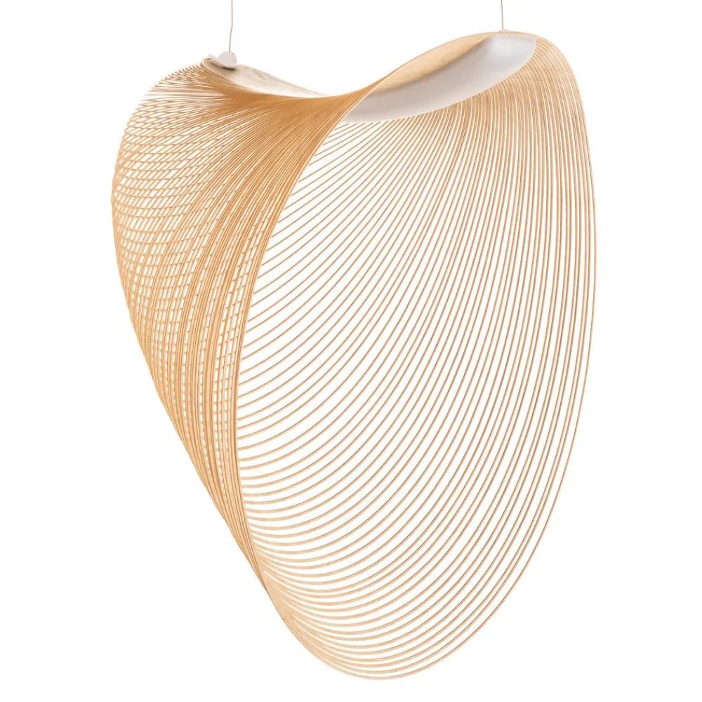 Illan LED-hængelampe i træ, dæmpbar Ø 60 cm^Luceplan Sale