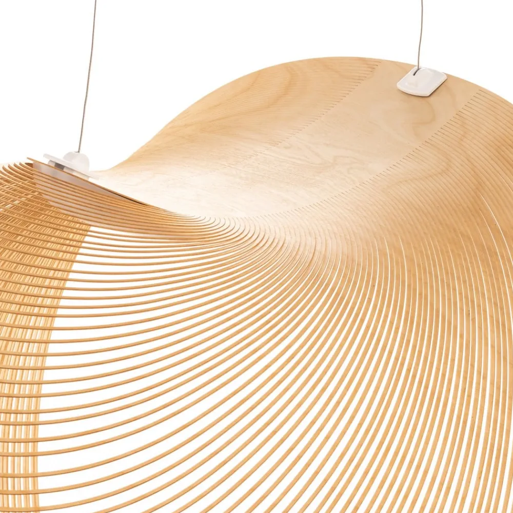 Illan LED-hængelampe i træ, dæmpbar Ø 60 cm^Luceplan Sale