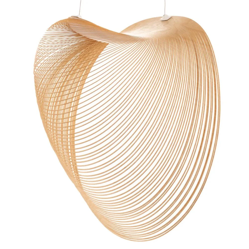 Illan LED-hængelampe i træ, dæmpbar Ø 60 cm^Luceplan Sale