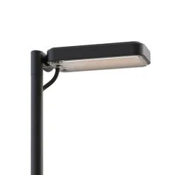 LED-vejlampe Flia, 180 cm høj, sort, plast^Luceplan