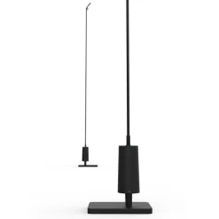 Luceplan LED-vejlampe Flia, 75 cm høj, sort, plast