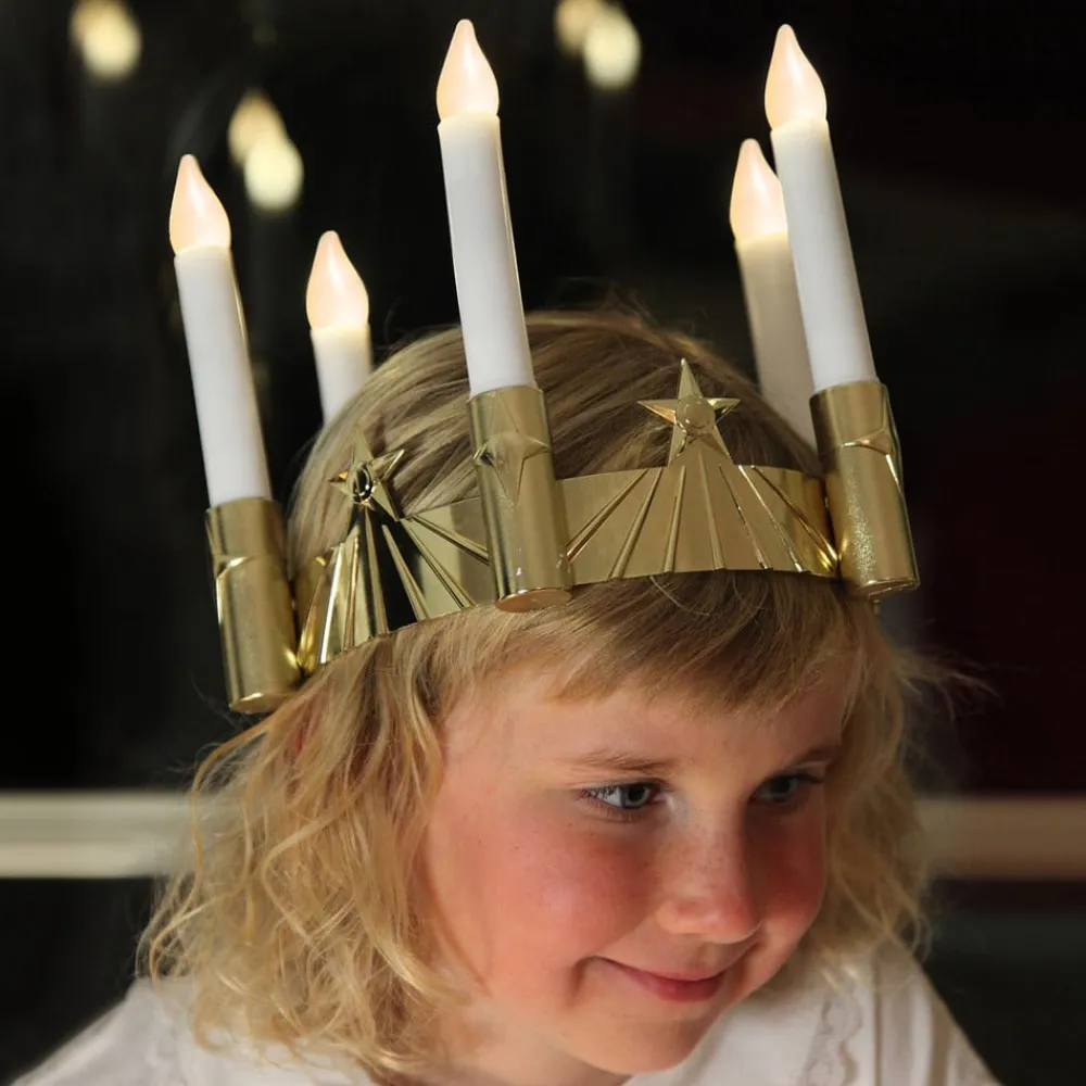 STAR TRADING Lucia-krone m. LED og fem lysk.