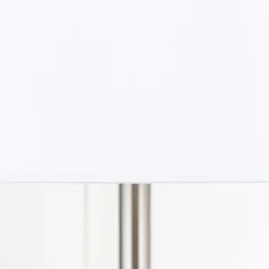 ORION Ludwig bordlampe med USB-port, hvid/mat nikkel