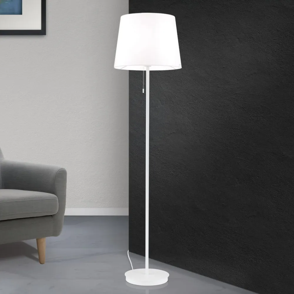 ORION Gulvlamper|Gulvlamper>Ludwig gulvlampe i tekstil, hvid