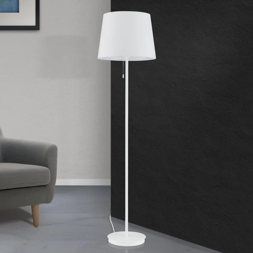 ORION Gulvlamper|Gulvlamper>Ludwig gulvlampe i tekstil, hvid