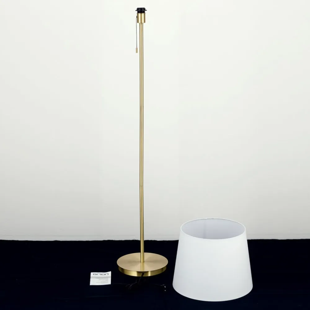 ORION Gulvlamper>Ludwig tekstilgulvlampe, antik messing