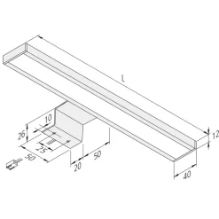 Lugano LED-skabsbelsyning 3.000 K, 60 cm^Hera Sale