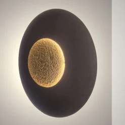 Luina LED-væglampe, Ø 80 cm, indvendig gylden^Holländer Discount