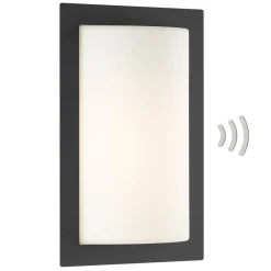 LCD Luis udendørs væglampe, grafit, bevægelsessensor