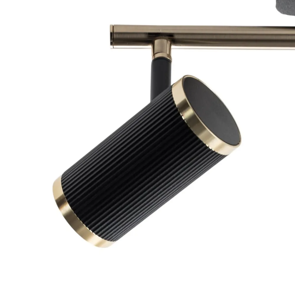 Lume loftspot, 2 lyskilder, sort/messing, højde 22 cm, jern^Lucea Hot