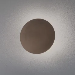 Luna væglampe, brun, indirekte lys, Ø 30 cm, stål^TK Lighting Outlet