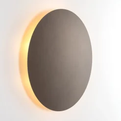 Luna væglampe, brun, indirekte lys, Ø 30 cm, stål^TK Lighting Outlet