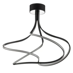 Lungo sort LED-loftlampe, højde 42 cm^Domiluce Outlet
