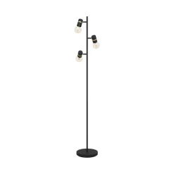 EGLO Lurone gulvlampe, sort, tre pærer
