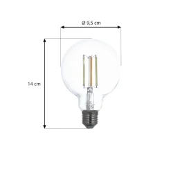 LED-pære, E27 G95 7W, smart, klar^LUUMR New