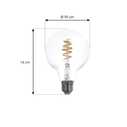 LUUMR Smart LED E27 G95 4,9W klar ZigBee Hue