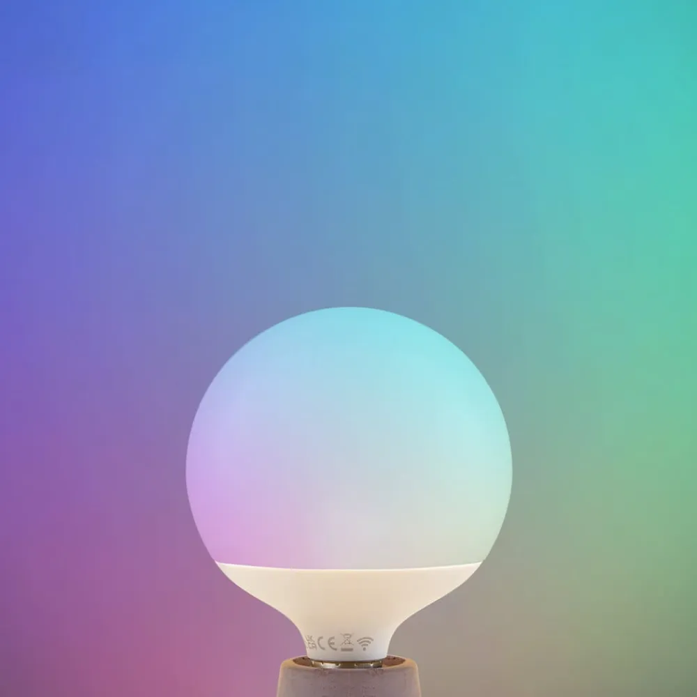 LUUMR Dæmpbar Led-Pære|Smarte Lyskilder>Smart LED, E27, G125, 9W, RGB, Tuya, WLAN, mat, CCT