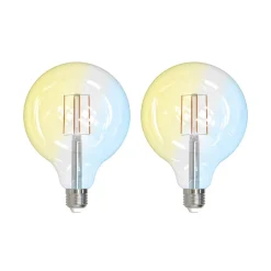 LUUMR Smarte Lyskilder>Smart LED E27 G125 7W ZigBee Philips Hue sæt med 2 stk