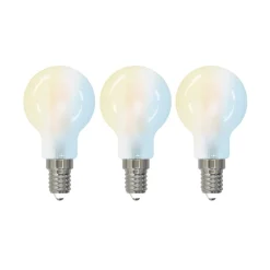 Smart LED-dråbepære, sæt med 3, E14, 4,2W, mat, Tuya^LUUMR Hot