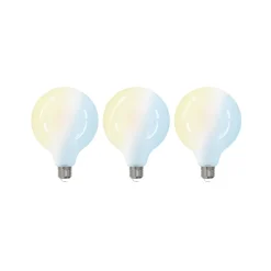 LUUMR Smart LED-pære 3 stk E27 G125 7W CCT mat Tuya