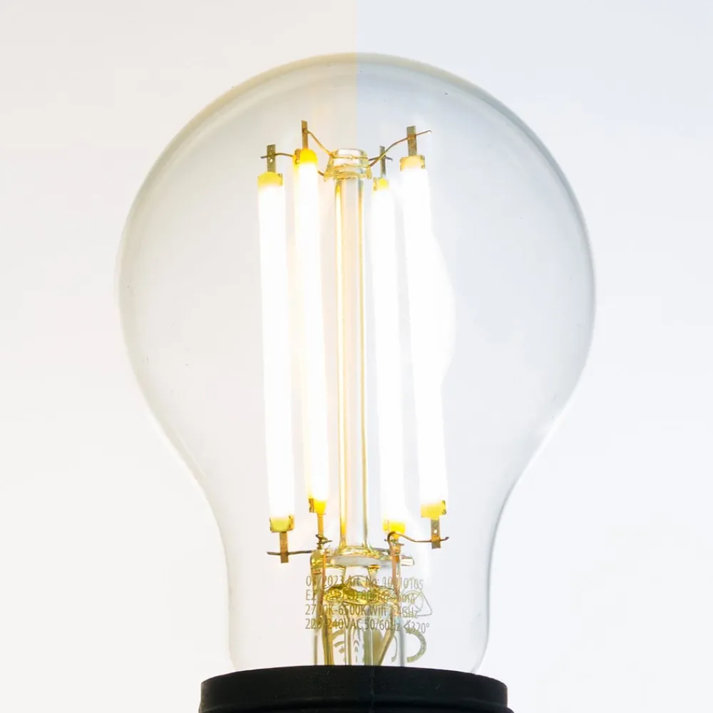 LUUMR Smart LED-pære klar E27 A60 7W Tuya WLAN CCT