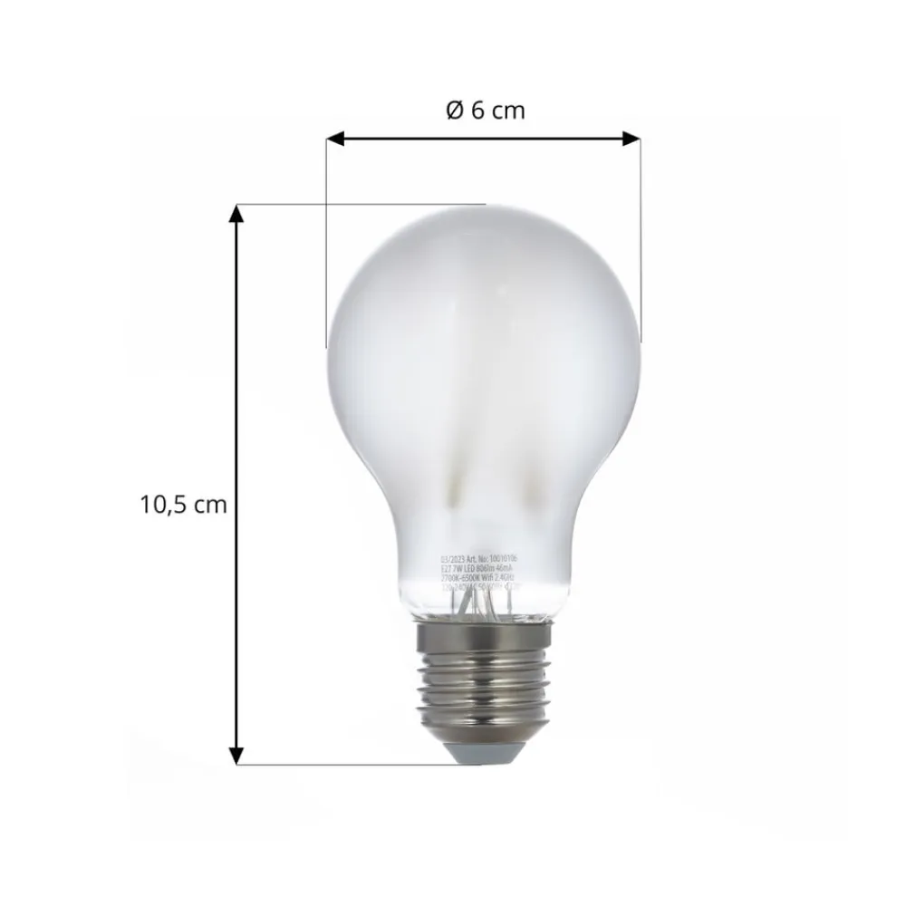 LUUMR Smart LED-pære mat E27 A60 7W Tuya WLAN CCT