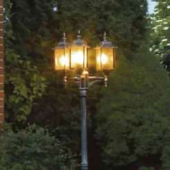 Lygtepæl "Milano" m. 3 lyskilder, i sort/sølv^Konstsmide Best