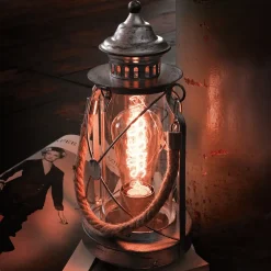 Lys lanterne bordlampe Kirian sølv-antik^EGLO Hot