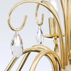 ORION Lysekrone Alessia 8 lyskilder krystalglas guld