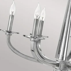 Lysekrone Ascher, poleret nikkel, 6 lys^Quintiesse New