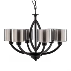 Avonni Lysekrone AV-7002-1876-6BSY med glasskærme