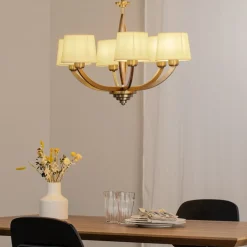 Lysekrone AV-1876-6ES med 6 lyskilder og skærme^Avonni Clearance