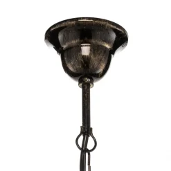 Lysekrone Ayleen i stål med 5 lyskilder, sort^Lamkur Hot