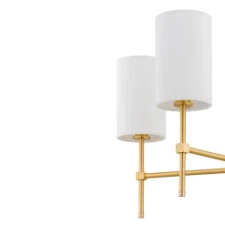 Lysekrone Azzi tekstilskærm med 5 lyskilder, hvid^Argon New