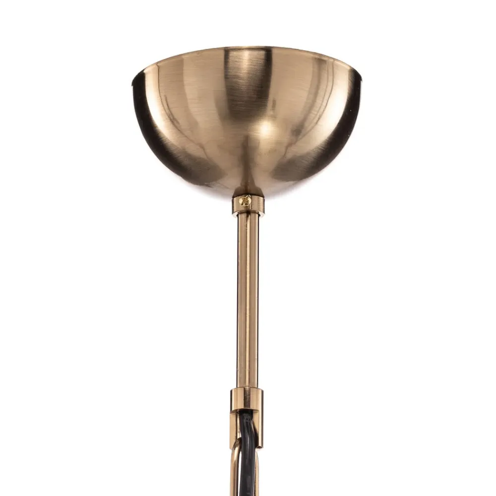 Lucea Lysekrone Castro, antik messing, 5 lyskilder