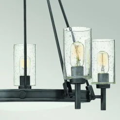 Lysekrone Collier, 5 lyskilder, sort, stål, glas, E27^HINKLEY Sale