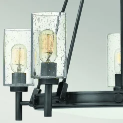 Lysekrone Collier, 5 lyskilder, sort, stål, glas, E27^HINKLEY Sale