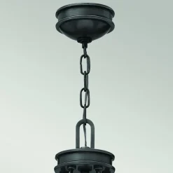 Lysekrone Collier, 5 lyskilder, sort, stål, glas, E27^HINKLEY Sale