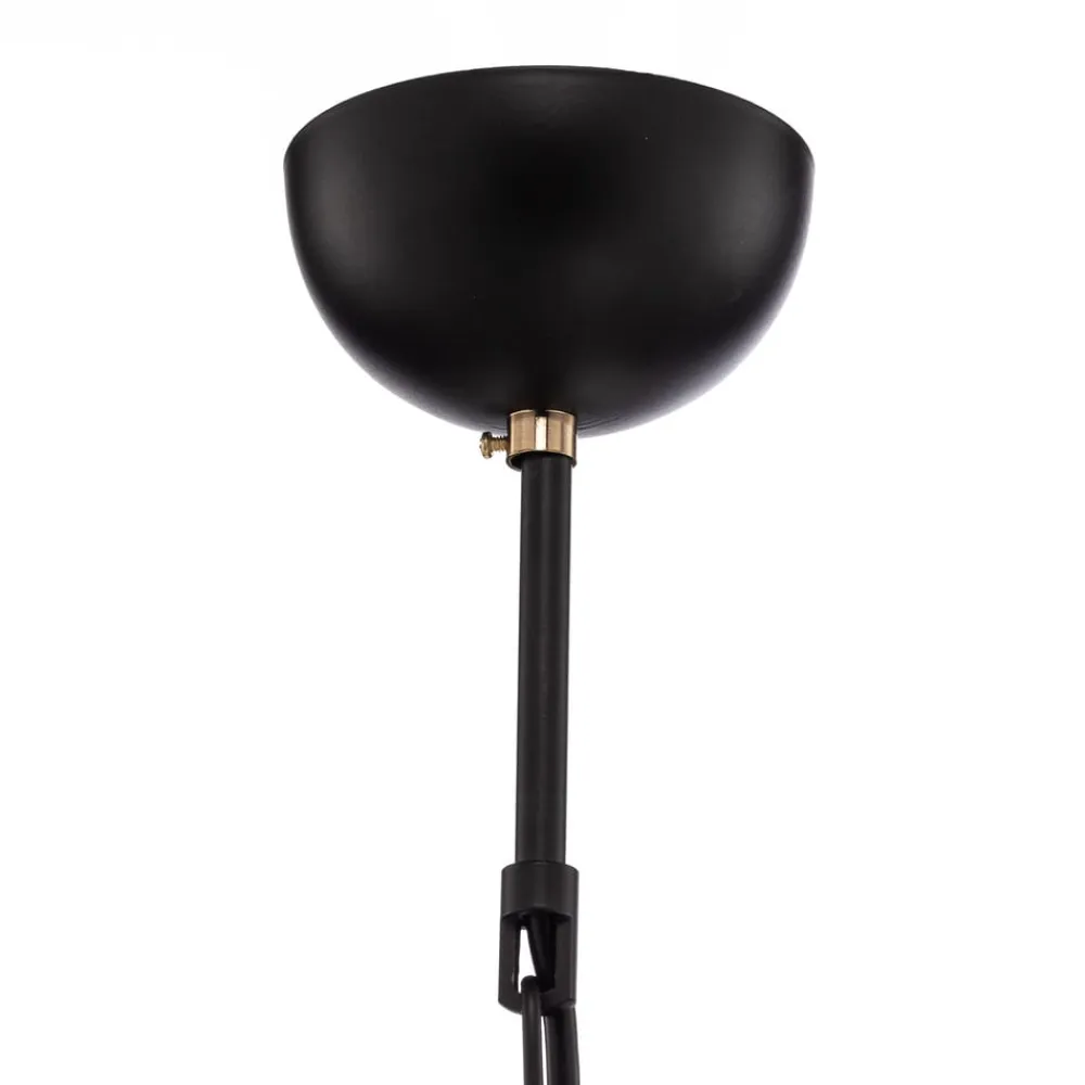 Lucea Lysekroner>Lysekrone Dofa, messing antik/sort 6 lyskilder