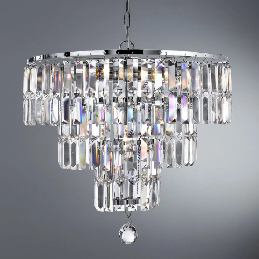 Lysekrone Empire med krystalprismer^Searchlight