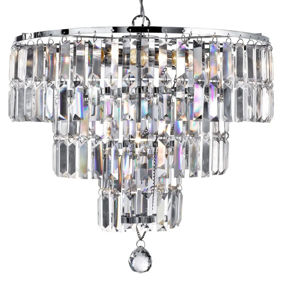 Lysekrone Empire med krystalprismer^Searchlight