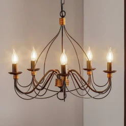 Lysekrone Fiamma Marrone 5 lyskilder uden skærme^ONLI Best