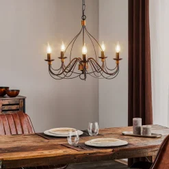 Lysekrone Fiamma Marrone 5 lyskilder uden skærme^ONLI Best