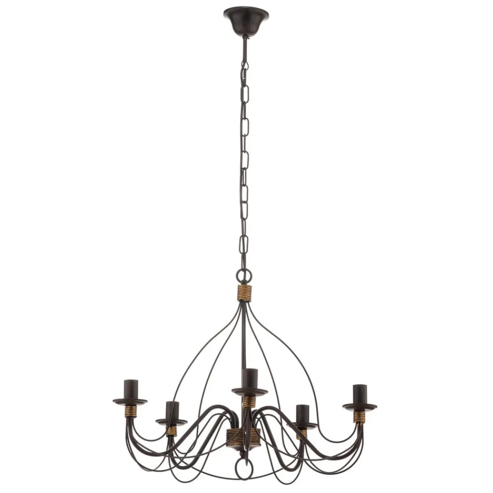 Lysekrone Fiamma Marrone 5 lyskilder uden skærme^ONLI Best