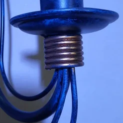 Kögl Lysekroner>Lysekrone Filo, 8 lyskilder, blå-sort, metal, Ø 78 cm