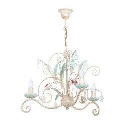 Luminex Lysekrone Florina med blomsterdekoration, 3 lyskilder