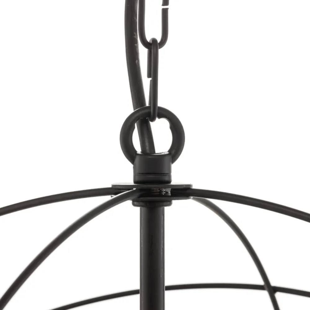 Luminex Lysekrone Globe med 5 lyskilder, sort